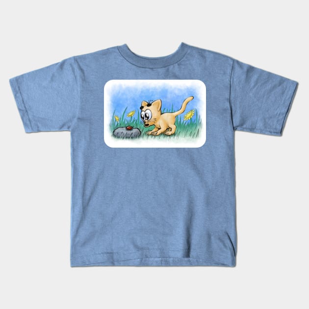 Explorer - Happy Kittens Cat Drawing Kids T-Shirt by TomsZoo